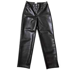 Wilfred Aritzia The Melina Black Vegan Leather Pants Size 6 Minimalist